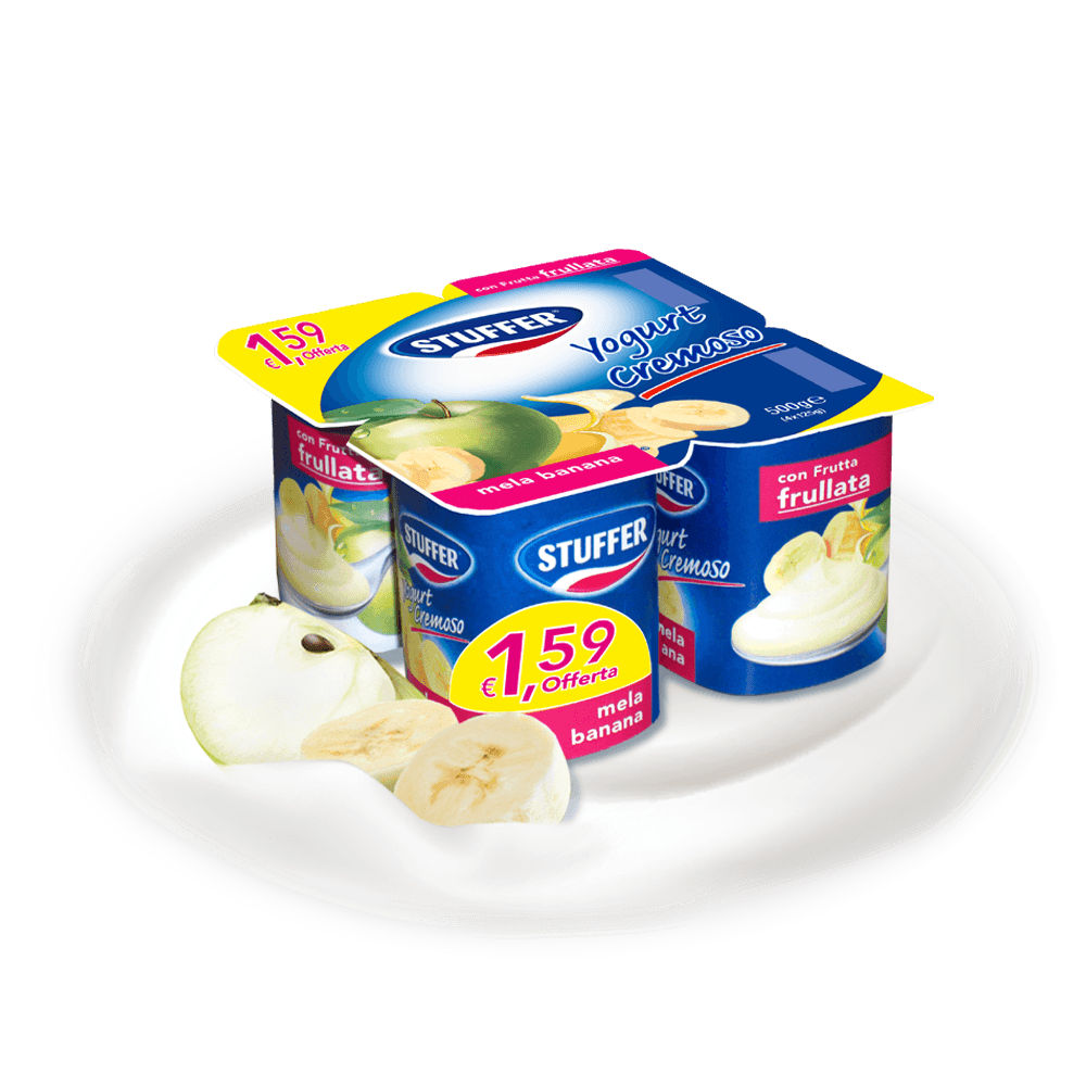 Stuffer yogurt cremoso banana & apple 4x125g – Galea Supermarket