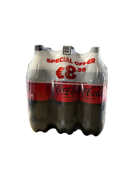 Coca Cola Zero 6x1.5lt €8.99c