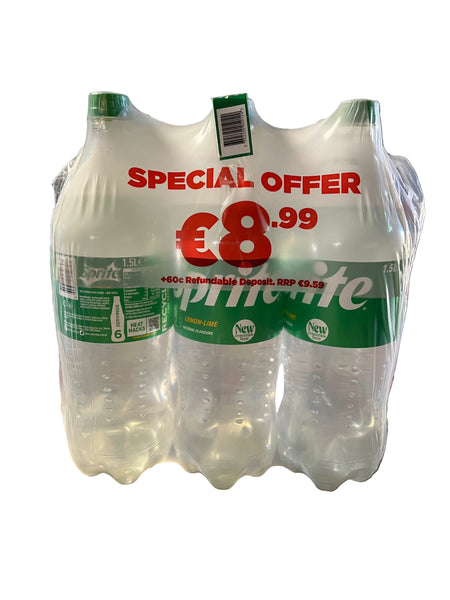 Sprite 1.5ltr x6  €8.99c