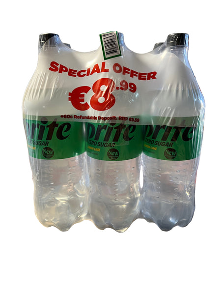 Sprite Zero 1.5ltr x6 €8.99c