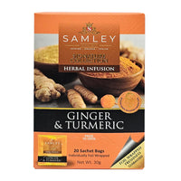 Samley Herbal Infusion Ginger & Turmeric X20, 30g