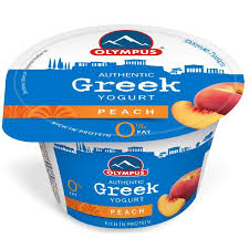 Olympus peach greek yogurt 0% fat 150g