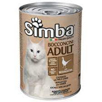 Simba Cat food chunkies with wild games 415gr  buy 4 for €2.40c