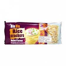 Binbin Rice Crackers Onion Flavour 100gr