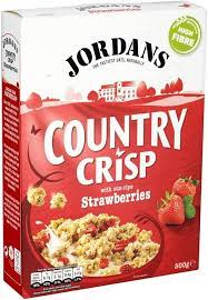 Jordan's country crisp strawberries 500gr 50c off