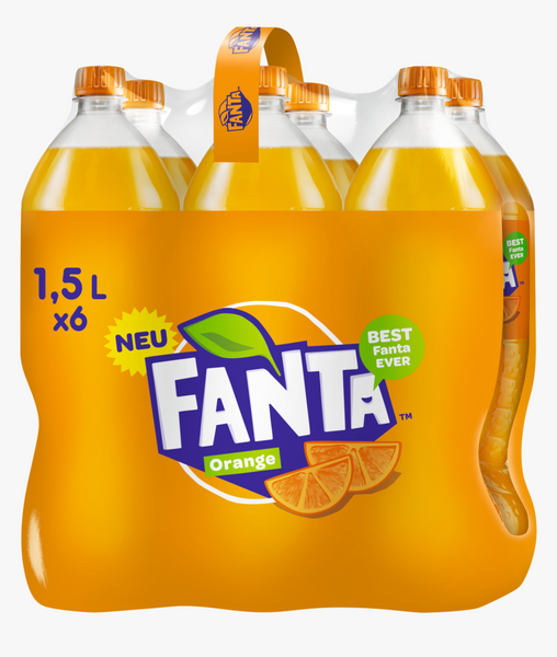 Fanta orange 1.5ltr x6  included 60c deposit BCRS