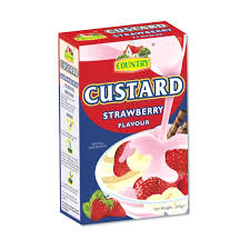 Country Custard strawberry Flavour 6 pack 200g