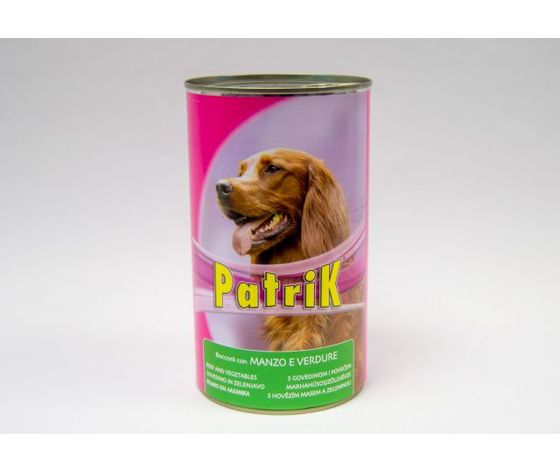 Patrik dog food beef & veg 1250g