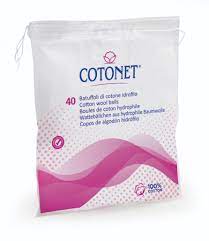 COTONET COTTON WOOL BALLS 100% COTTON 40 PCS