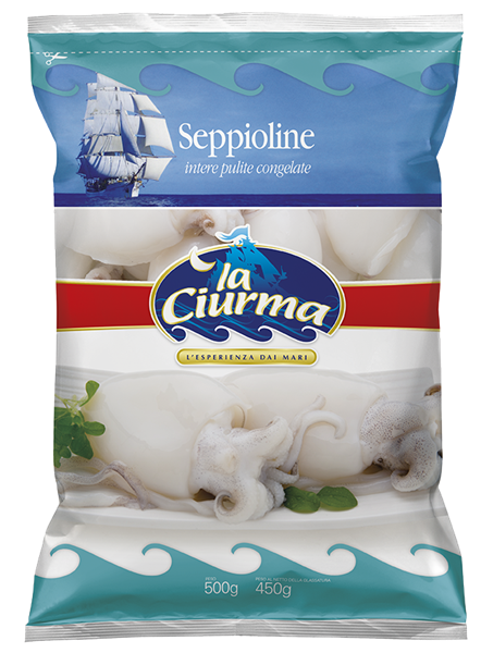 la ciurma Seppioline intere pulite 450g