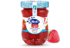 Hero light strawberry jam 280g