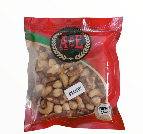 A&E Deluxe roasted mixed nuts unsalted 150gr