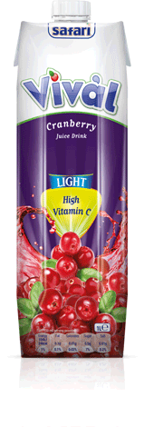 Safari Vival Cranberry light juice 1ltr