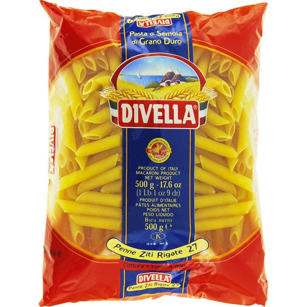 Divella penne ziti rigate no27 pasta 500g buy 3 for only €2.70c