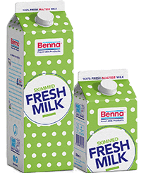 Benna fresh skimmed milk 1000ml