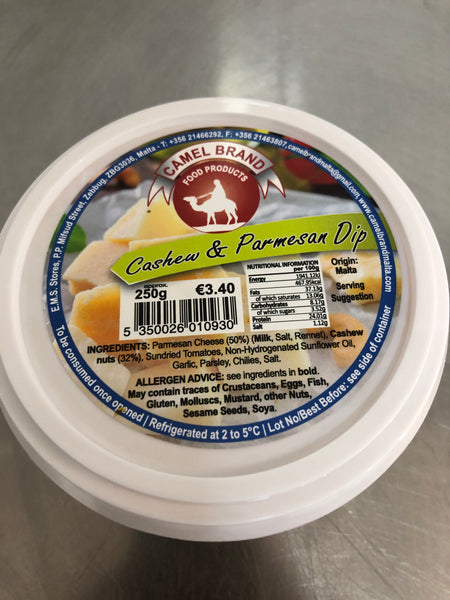 Camel brand cashew & parmesan dip 250g