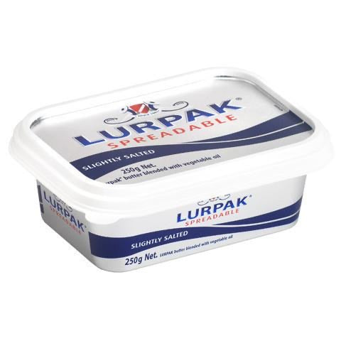 Lurpak spreadable slightly salted butter 250g
