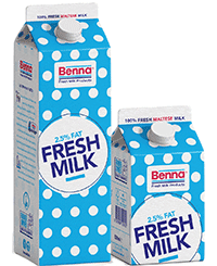 Benna fresh 2.5% fat milk 500ml