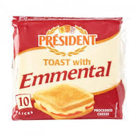 President emmental cheese slices x10