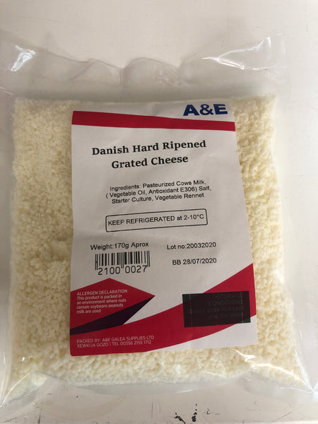 A&E Danish Hard Ripened Grated Cheese 200g