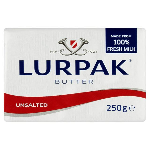 Lurpak butter unsalted 250g