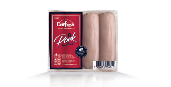 Dewfresh pork sausages x8