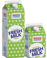 Benna skimmed fresh milk 500ml