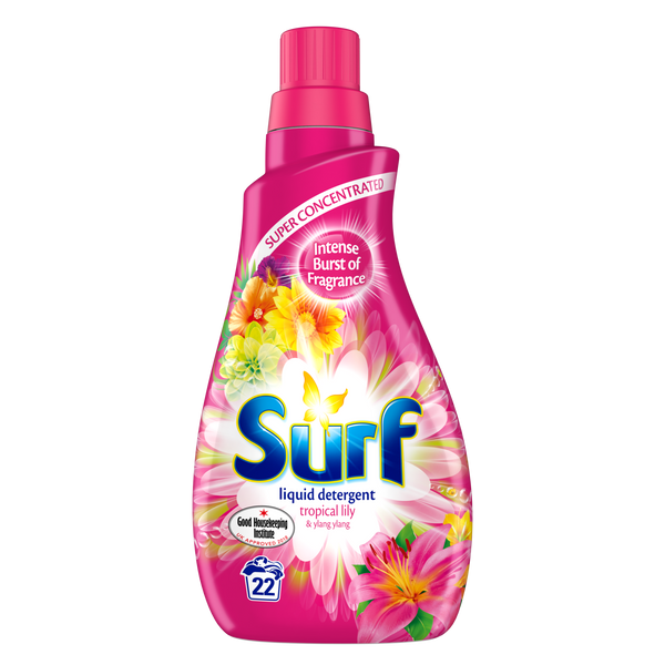 Surf Liquid Detergent Tropical Lily 24 washes 875ml