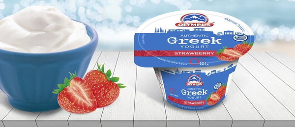 Olympus strawberry greek yogurt 0% fat 150g