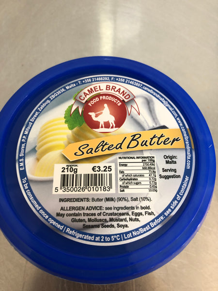 Camel brand salted butter 210g