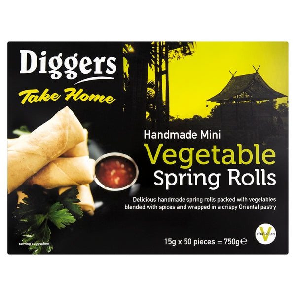 Diggers Mini Veg Spring Rolls 15gr x 50