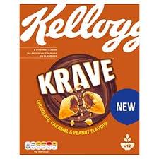 Kellogg's Krave Chocolate , caramel & peanut Flavour 375gr