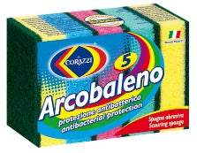 corazzi arcobaleno scouring sponge 5pcs