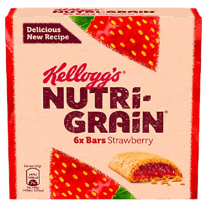 Kellogg's Nutrigrain Strawberry Bars 6 x 37gr