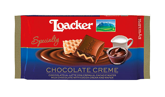 loacker cacao chocolate bar 55g