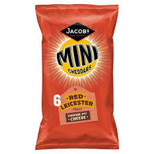 Jacobs Mini Cheddars 6pk red Leicester 150gr