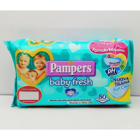 Pampers wipes baby dry x50