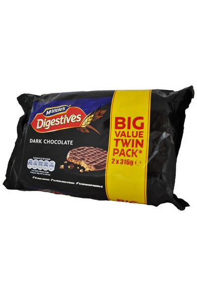 Mcv Digestive Dark chocolate twin pack 2x316g