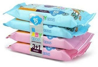 Clendy wet wipes 3+1 free x15