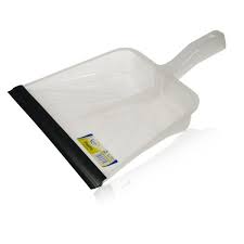 Clear Dustpan w/Rubber