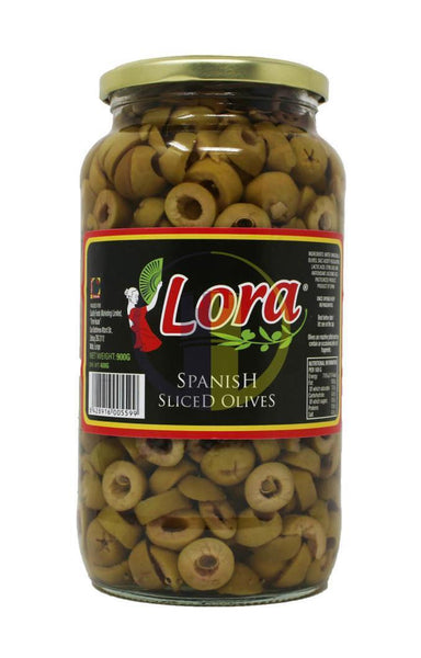 Lora sliced green olive 900gr