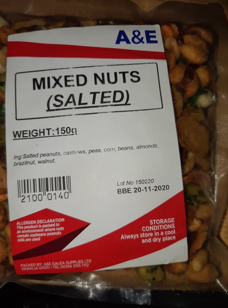 A&E Salted mixed nuts 150g