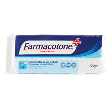 FARMACOTONE COTTON WOOL FOR MEDICAL USE 100% 100G