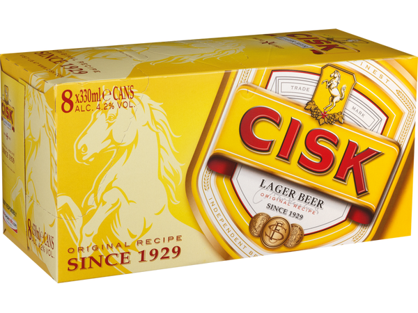 Cisk lager 8x33cl cans Includes €0.80 BCRS Deposit