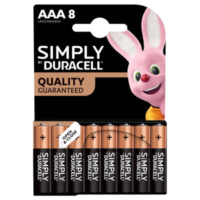 Duracell AAA batteries x8