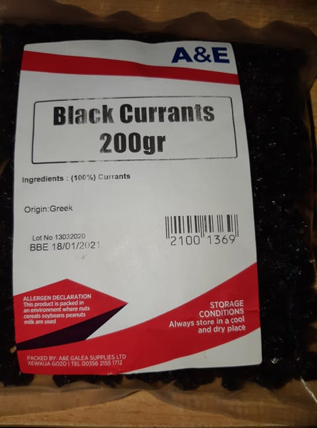 A&E Black Currants 200g