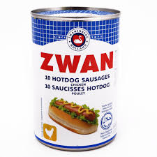 ZWAN 8 HOTDOG SAUSAGES CHICKEN 400GR