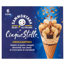Sammontana Ice Cream 6 Cornet Cinque Stelle 6x450gr