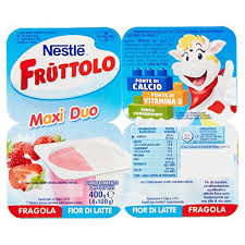 Nestle Fruttolo Maxi Duo Fragola/Fior di Latte 400g (4x100g)