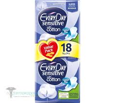 Every Day Sensitive With Cotton Value Pack 18 Super Ultra Plus